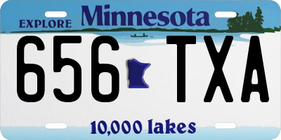 MN license plate 656TXA