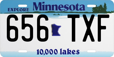 MN license plate 656TXF