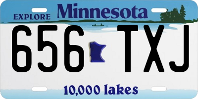 MN license plate 656TXJ