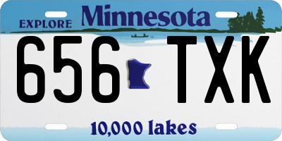 MN license plate 656TXK