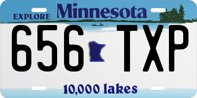 MN license plate 656TXP