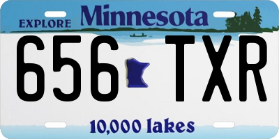 MN license plate 656TXR