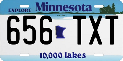 MN license plate 656TXT