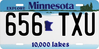 MN license plate 656TXU