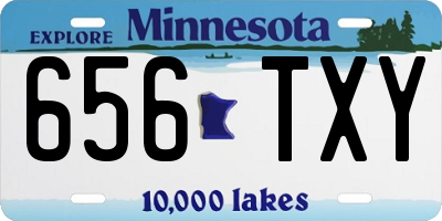 MN license plate 656TXY