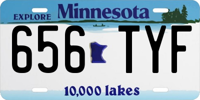 MN license plate 656TYF