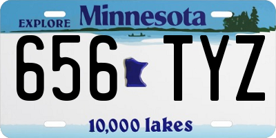 MN license plate 656TYZ