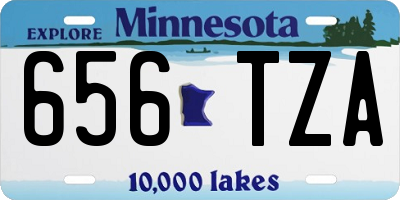 MN license plate 656TZA