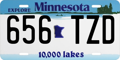 MN license plate 656TZD
