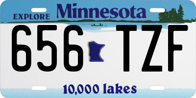 MN license plate 656TZF