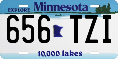 MN license plate 656TZI