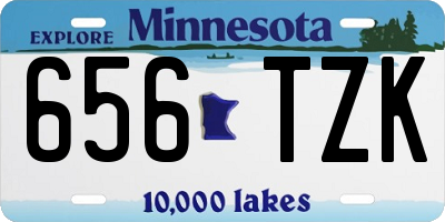 MN license plate 656TZK