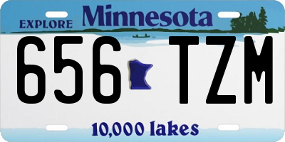 MN license plate 656TZM