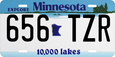 MN license plate 656TZR