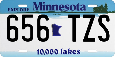 MN license plate 656TZS