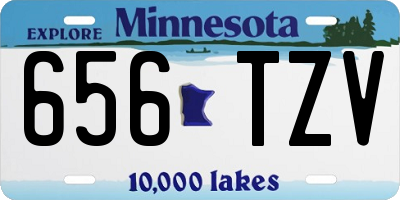 MN license plate 656TZV