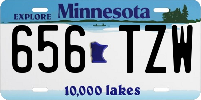 MN license plate 656TZW