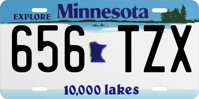 MN license plate 656TZX