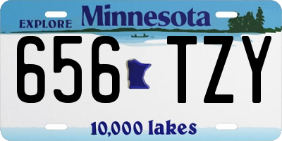 MN license plate 656TZY