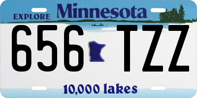 MN license plate 656TZZ