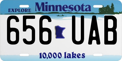 MN license plate 656UAB
