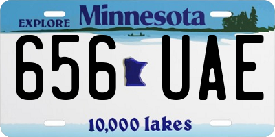 MN license plate 656UAE