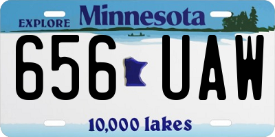 MN license plate 656UAW