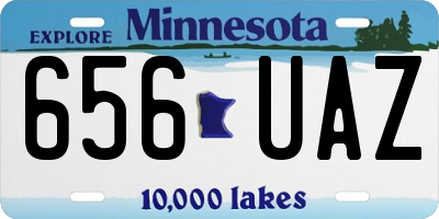 MN license plate 656UAZ