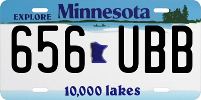 MN license plate 656UBB