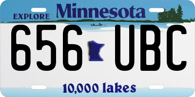 MN license plate 656UBC