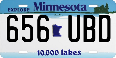 MN license plate 656UBD