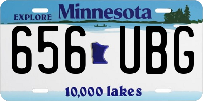 MN license plate 656UBG