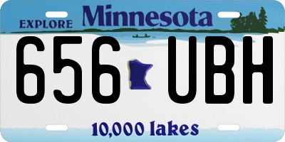 MN license plate 656UBH