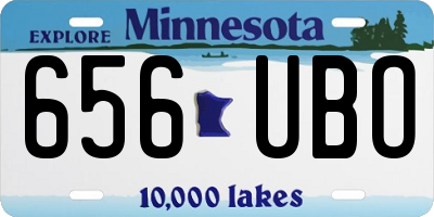 MN license plate 656UBO