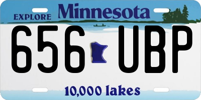 MN license plate 656UBP
