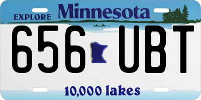 MN license plate 656UBT