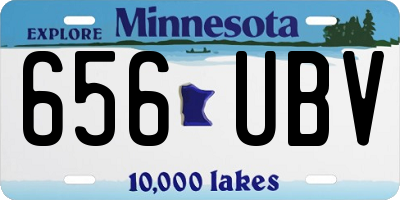 MN license plate 656UBV