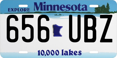 MN license plate 656UBZ