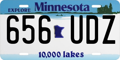 MN license plate 656UDZ