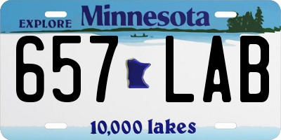 MN license plate 657LAB