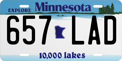 MN license plate 657LAD