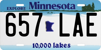 MN license plate 657LAE