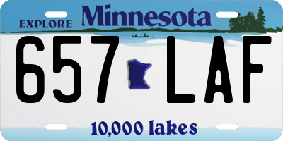 MN license plate 657LAF