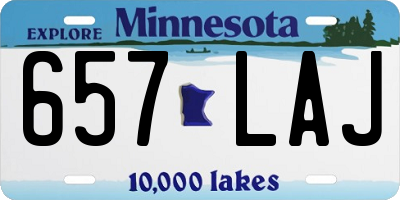 MN license plate 657LAJ