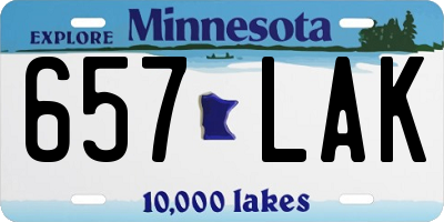 MN license plate 657LAK