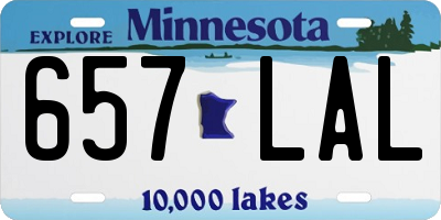 MN license plate 657LAL