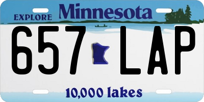 MN license plate 657LAP