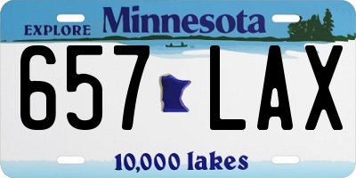 MN license plate 657LAX