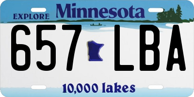 MN license plate 657LBA