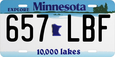 MN license plate 657LBF